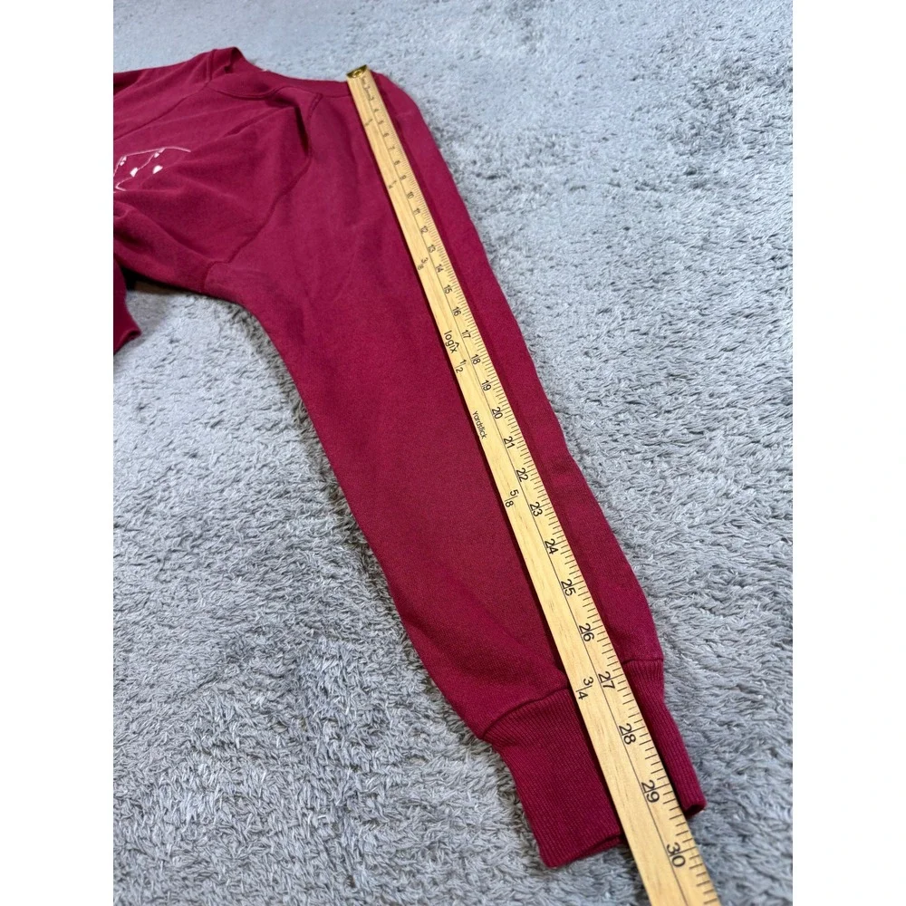 Unbranded Unisex Raglan Sweatshirt XL Maroon Playing Card Graphic Vintage Style